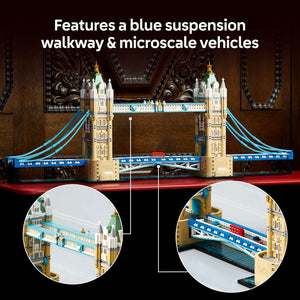 LEGO Architecture Tower Bridge 21067 - captioned product view. 3745 pieces. Ages 18+.