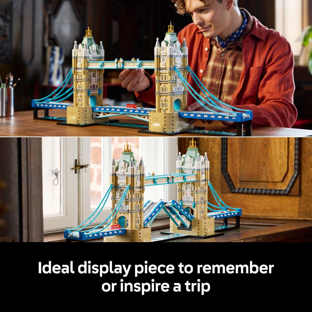 LEGO Architecture Tower Bridge 21067 - captioned product view. 3745 pieces. Ages 18+.