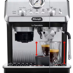 Delonghi La Specialista Arte Manual Bean to Cup Coffee Machine - Black | EC9155.MB