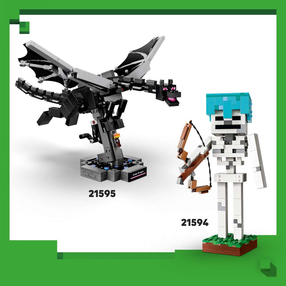 LEGO Minecraft The Ender Dragon 21595 - shown alongside related LEGO sets sold separately. 710 pieces. Ages 10+.