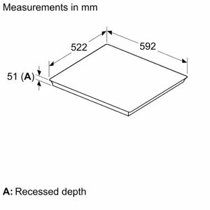 Bosch Series 4 60cm Induction Hob - Matt Black | PIE61ABB5E