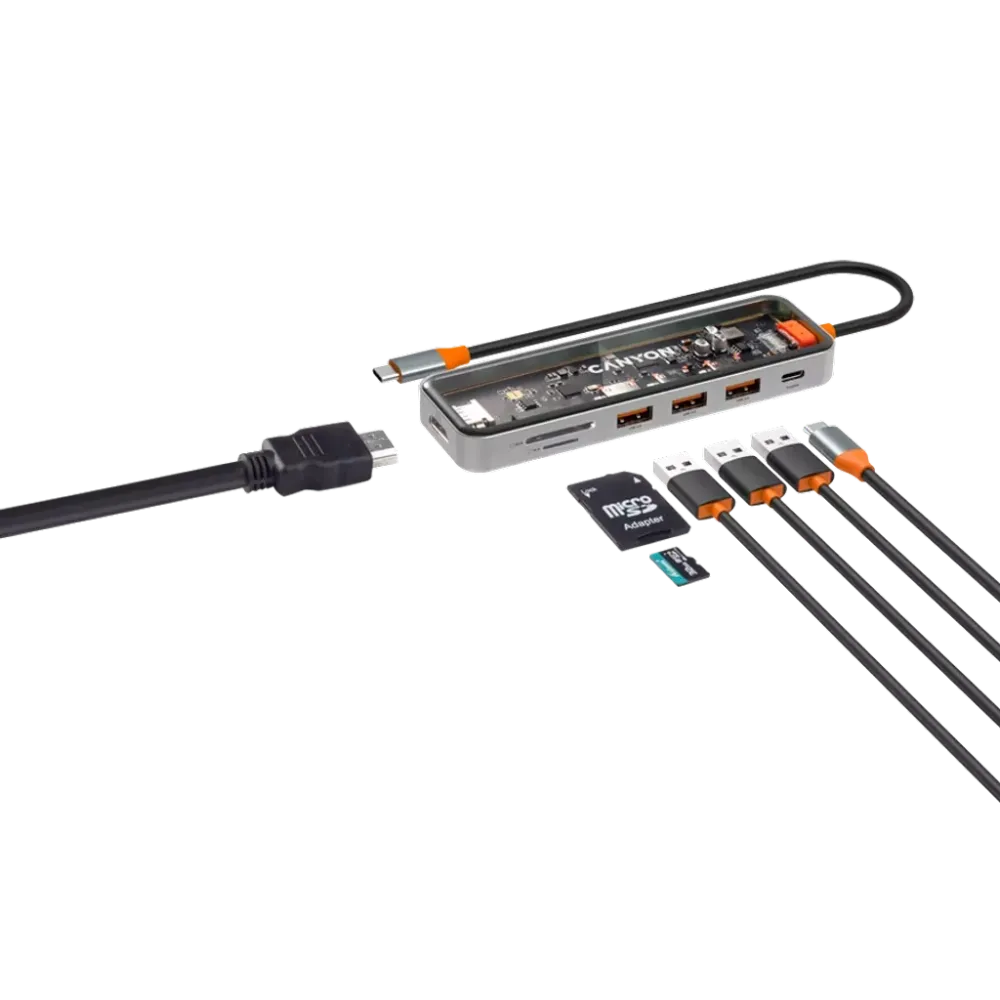 Canyon 7 Port USB C Hub 100w | CNS-TDS13