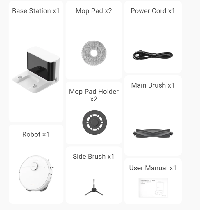 Dreame Robot Vacuum Robotic Vac L10s Pro Gen 2 - White | RLL42SDA