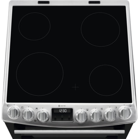 Electrolux 60cm Freestanding Electric Ceramic Cooker - Stainless Steel | LKR655210X