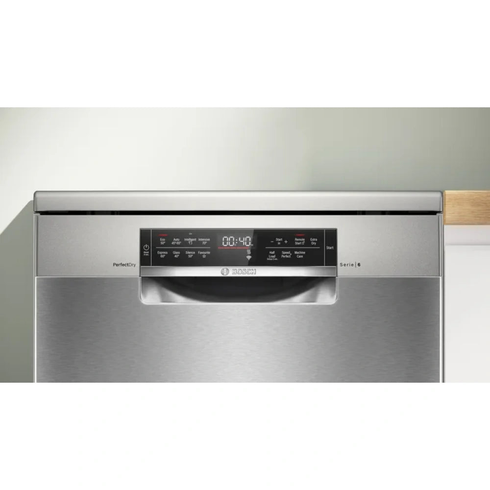 Ex-Display Bosch Series 6 14 Place Dishwasher - Brushed Steel | SMS6TCI01G