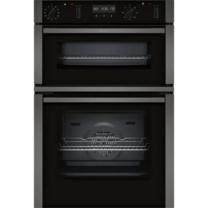 Neff N 50 Built In Double Oven with Dual Clean and CircoTherm - Graphite Grey | U2ACH7AG7B