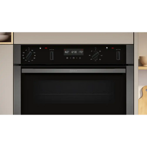 Neff N 50 Built In Double Oven with Dual Clean and CircoTherm - Graphite Grey | U2ACH7AG7B