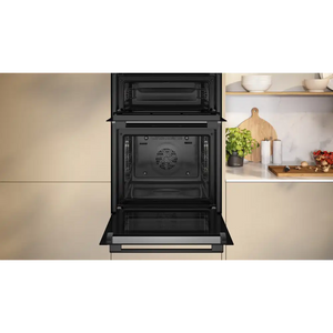Neff N 50 Built In Double Oven with Dual Clean and CircoTherm - Graphite Grey | U2ACH7AG7B