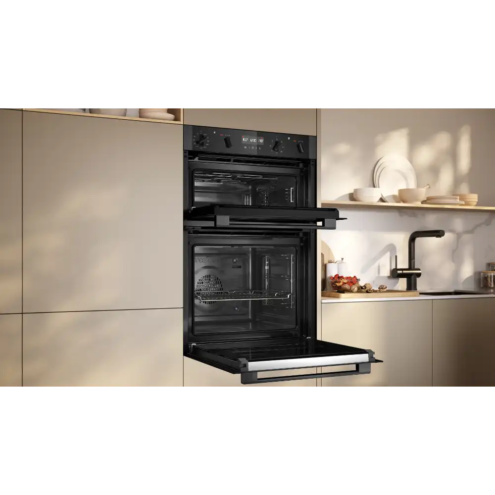 Neff N 50 Built In Double Oven with Dual Clean and CircoTherm - Graphite Grey | U2ACH7AG7B