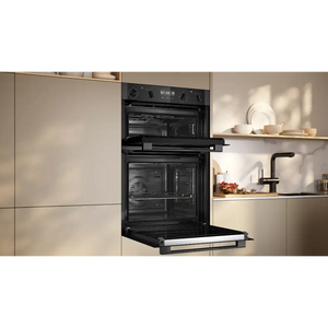 Neff N 50 Built In Double Oven with Dual Clean and CircoTherm - Graphite Grey | U2ACH7AG7B