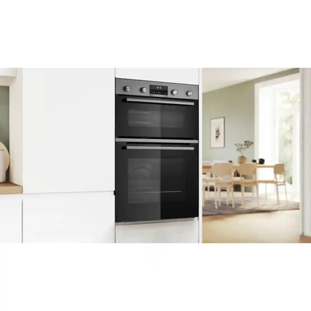 Bosch Series 6 Built In Electric Double Oven - Stainless Steel | MBA578BS7B