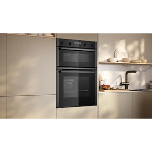 Neff N 50 Built In Double Oven with Dual Clean and CircoTherm - Graphite Grey | U2ACH7AG7B