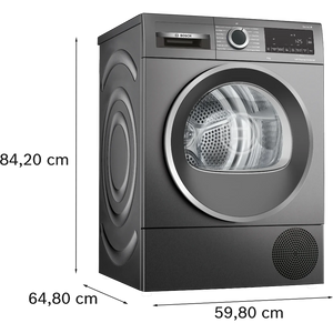 Bosch Series 6 9kg Heat Pump Tumble Dryer - Cast Iron Grey | WQG245R1GB