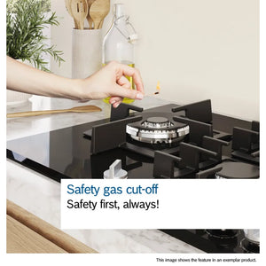 Bosch Series 6 75cm Wide Burner Gas Hob - Black | PPQ7A6I40