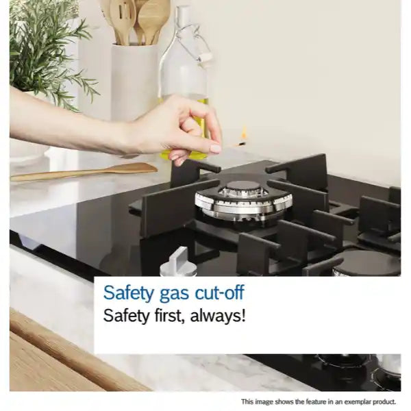 Bosch Series 4 60cm Gas Hob with Black Glass | PNP6B6K40