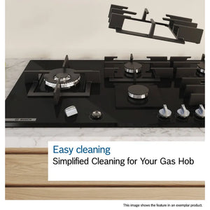 Bosch Series 6 75cm Wide Burner Gas Hob - Black | PPQ7A6I40