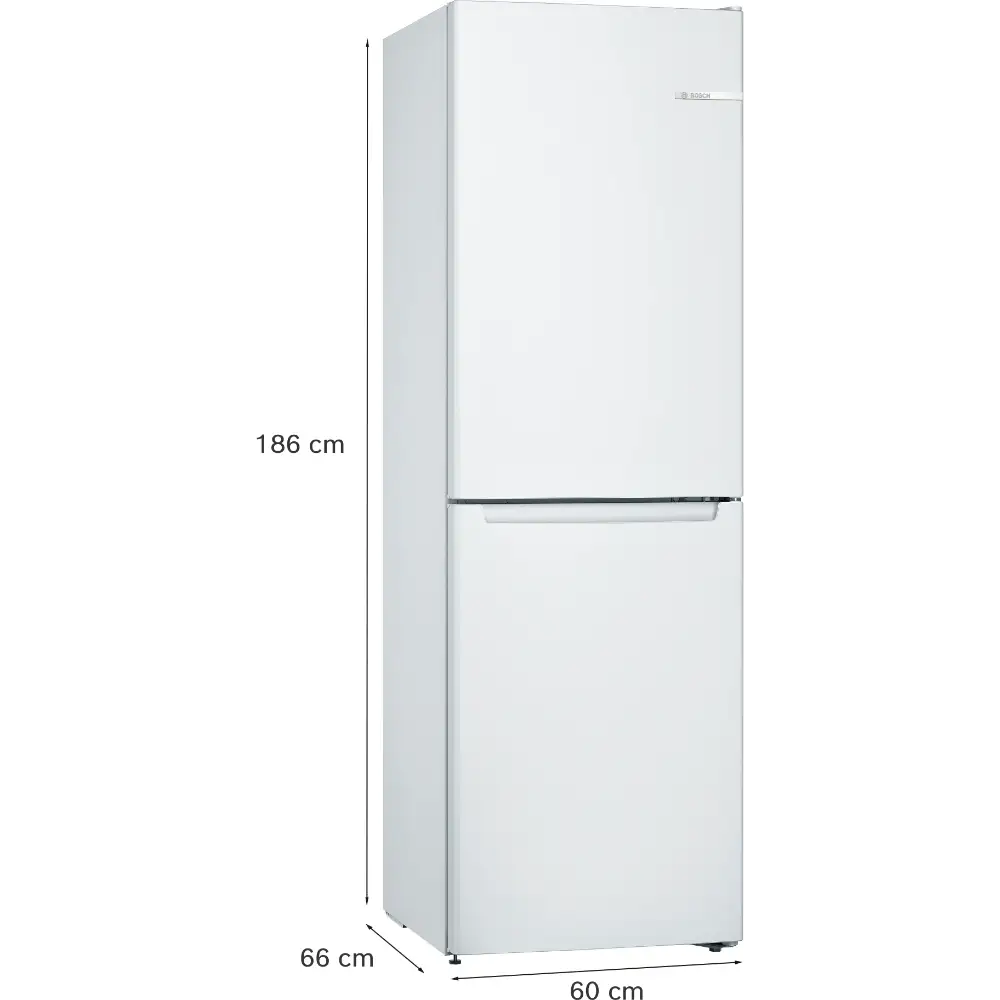 Bosch Serie 2 186cm 50/50 Frost Free Fridge Freezer - White | KGN34NWEAG