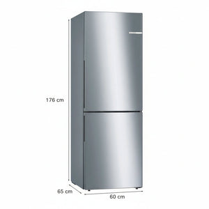 Bosch Series 4 176cm 60/40 Fridge Freezer Low Frost - Inox | KGV33VLEAG