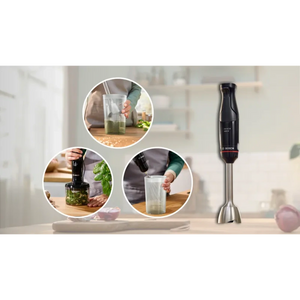 Ex-Display Bosch Series 4 Ergomaster 2 in 1 1000W Hand Blender with Chopper - Black | MSM4B621GB