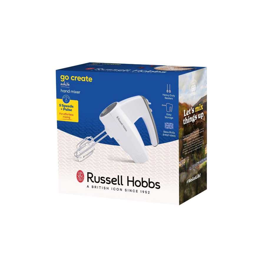 Russell Hobbs Go Create Hand Mixer - White | 27520