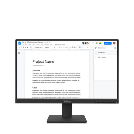Lenovo ThinkVision S22-4e 22 Inch Full HD 1080p Computer Monitor - Black | 64CBKAT6UK