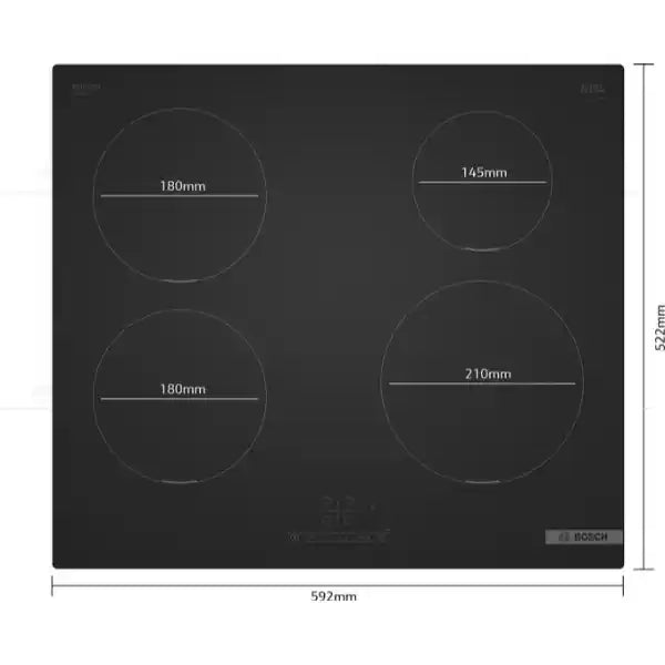 Bosch Series 4 60cm Induction Hob - Matt Black | PIE61ABB5E