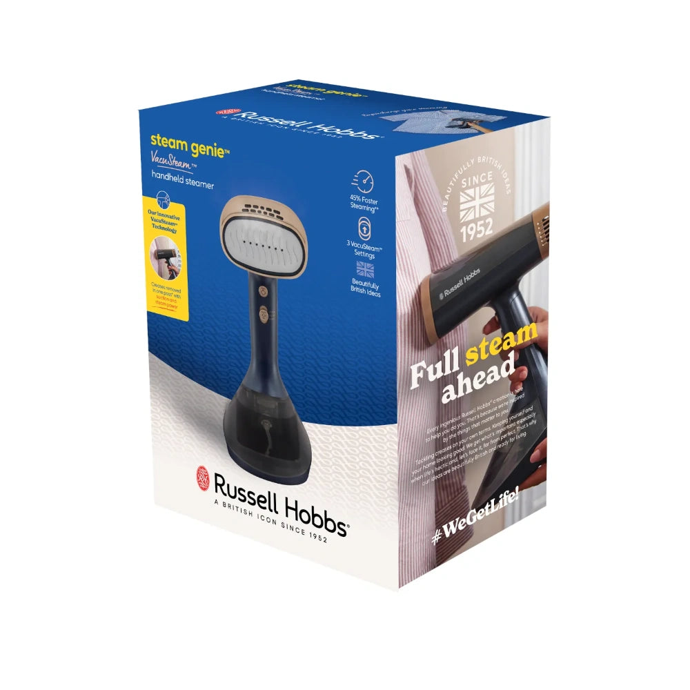 Russell Hobbs SteamGenie Vacu Steam Upright Clothes Steamer - Dark Blue | 28550