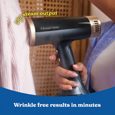 Russell Hobbs SteamGenie Vacu Steam Upright Clothes Steamer - Dark Blue | 28550