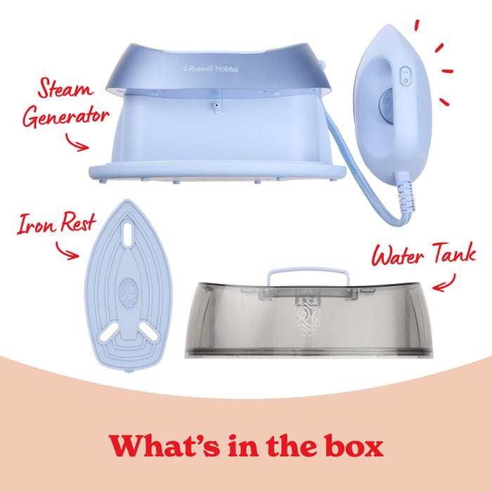 Russell Hobbs Fabric Luxe Steam Generator - Blue Sea | 28560