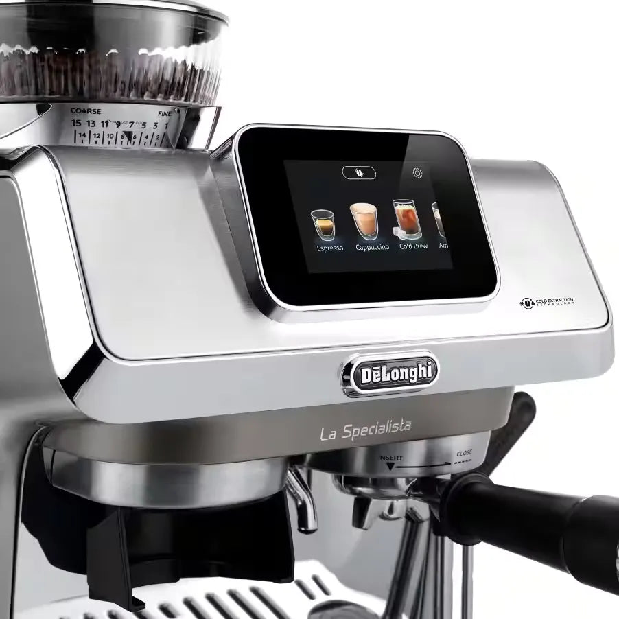 Delonghi La Specialista Touch Manual Pump Bean to Cup Coffee Machine - Stainless Steel | EC9455.M