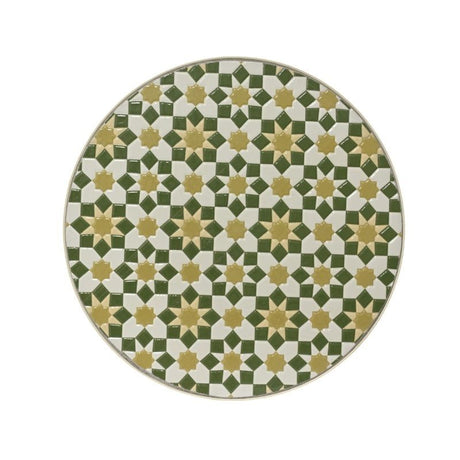 Kaemingk Madrid Mosaic Side Table -  Gloss Cream | 9899540
