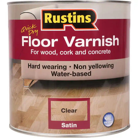 Rustins Quick Dry Floor Varnish 5 Litre - Clear Satin | R690071