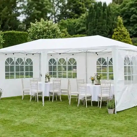 Euroactive Garden Party Gazebo with Sidewalls 3 Metre x 6 Metre - White | EA11532