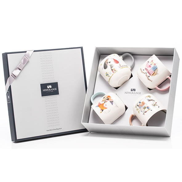 Newgrange Living Bone Chine Mug Set of 4 - Farmyard | 30282