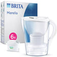 Brita Marella Water Filter Jug 2.4 Litre + 6 Cartridge