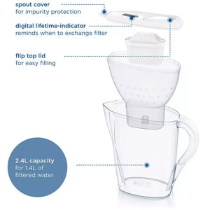 Brita Marella Cool Water Filter Jug 2.4 Litre - White + 1 Cartridge | S1051118