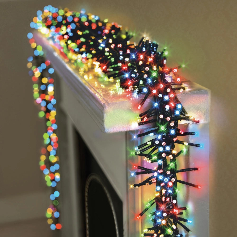 Premier 5000 Multi-Action LED Cluster Christmas Lights - Multi-Coloured | LV232605M