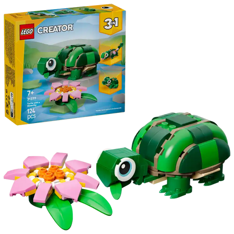 Lego Creator Turtle with a Water Lily Flower | 31377