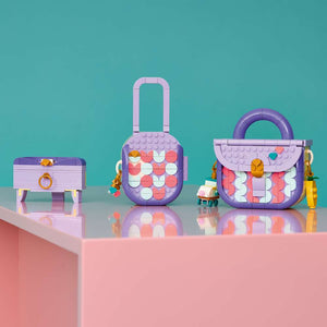 LEGO Creator Art Fashion Bag with Storage 31391 - the finished build shown in a home setting. 272 pieces. Ages 8+.