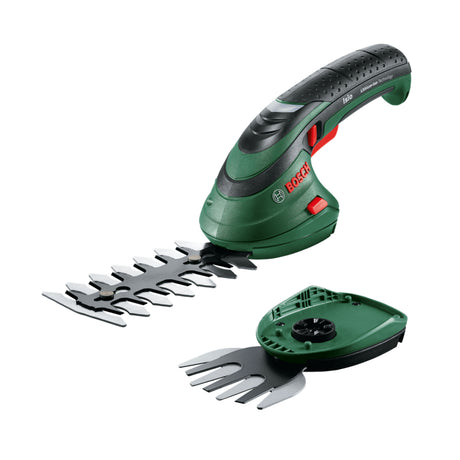 Bosch Isio Cordless Shrub and Grass Shear Cutter 2 Heads / Blades Included | 0600833173
