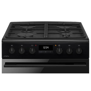 CDA 60cm Dual Fuel Freestanding Cooker with Airfry - Black | CFD600MB
