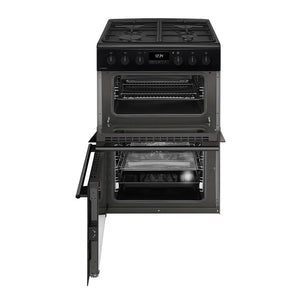 CDA 60cm Dual Fuel Freestanding Cooker with Airfry - Black | CFD600MB