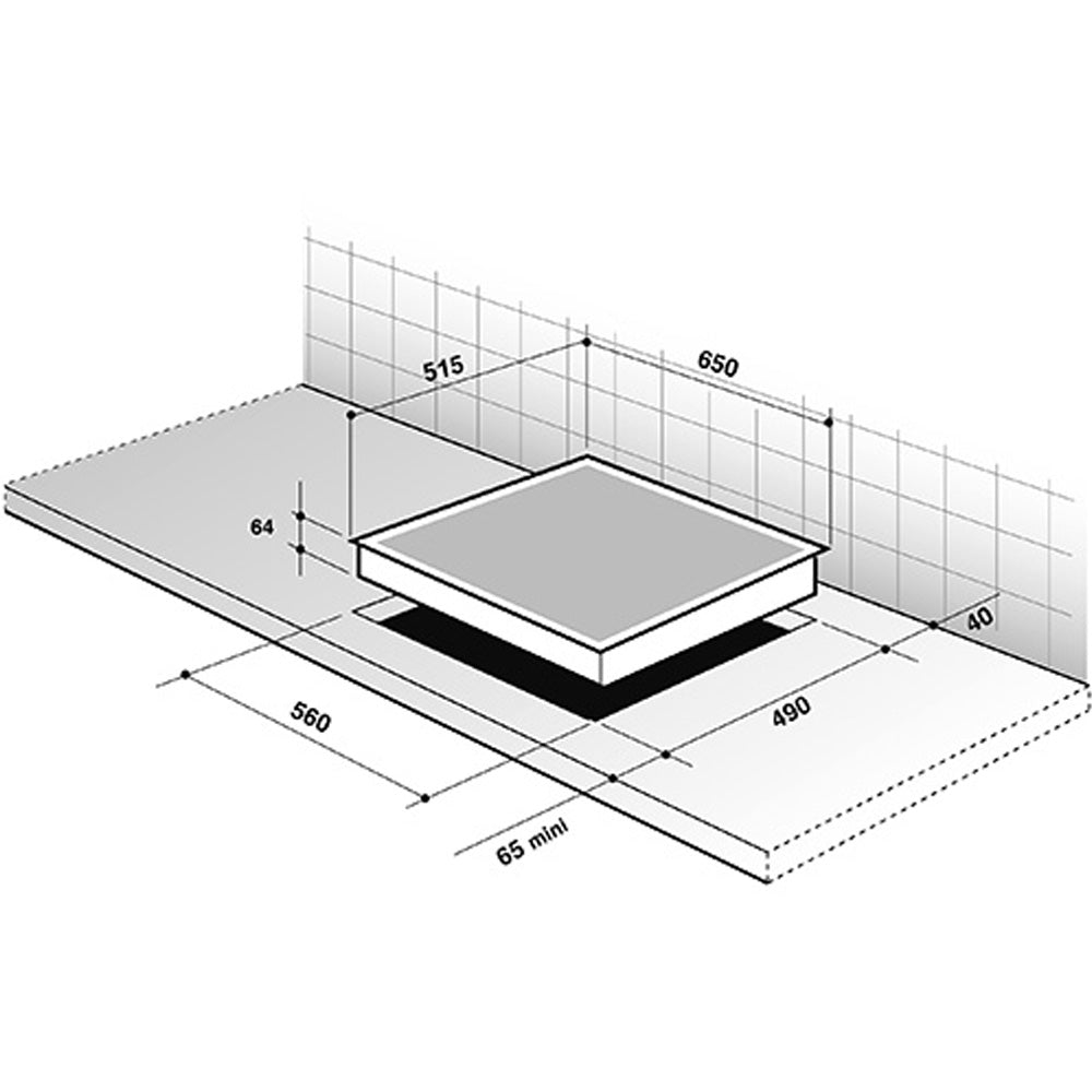 De Dietrich 65cm Duozone Induction Hob - Black | DPI7652B