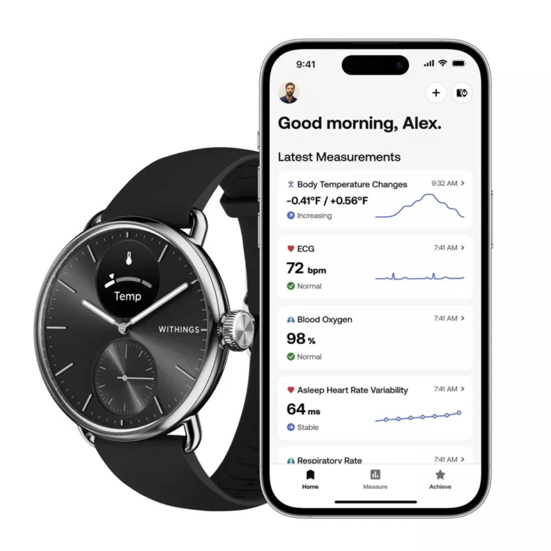 Withings Scanwatch 2 38mm Smart Watch - Black | 78-HWA10-MODEL1-ALL