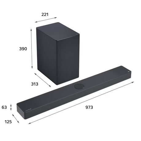 LG USC9S 3.1.3ch Soundbar with Wireless Subwoofer - Black | USC9S
