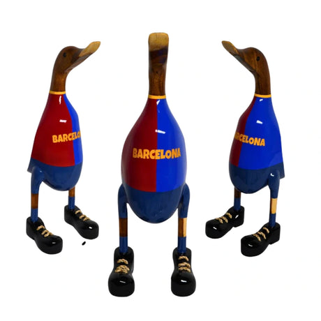 Lucky Ducks Wooden Ornament Barcelona | Gift for Football Fan