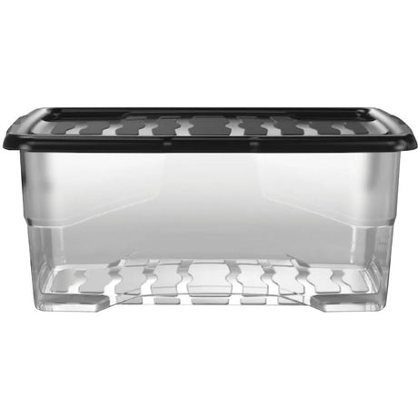 Strata Curve Storage Box 42 Litre 4 Pack | XW2024-CLR/BLK-HS