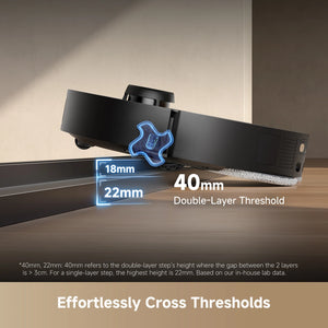 Dreame L40S Pro Ultra Wet and Dry Robot Vac Vacuum Cleaner - Black | RLL74CE-BK