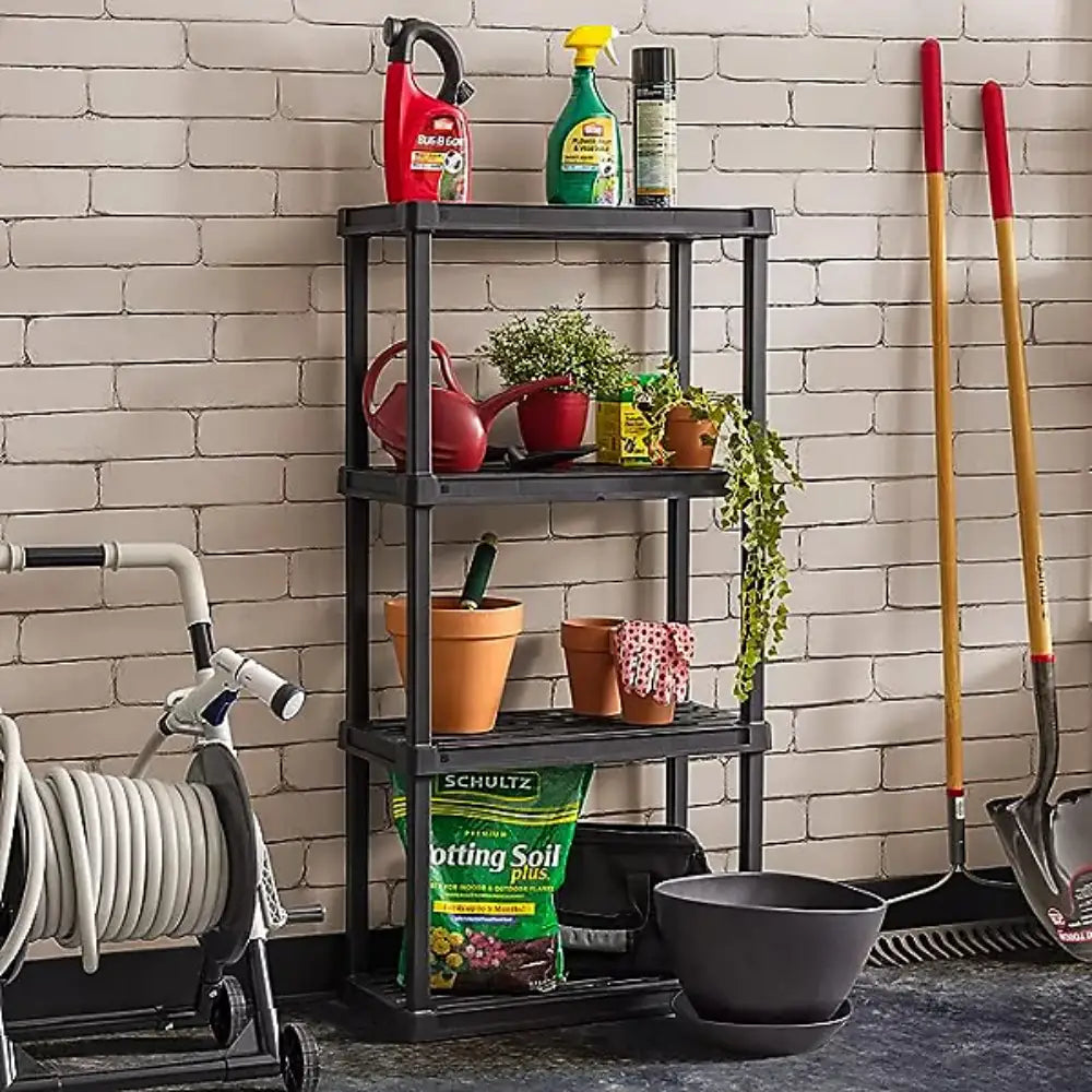Blackspur 4 Tier Plastic Shelving Unit | SU101
