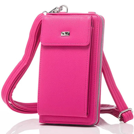 Newgrange Living Gia Purse / Mobile Phone Bag with Cross Over Strap - Cerise Pink | 400047
